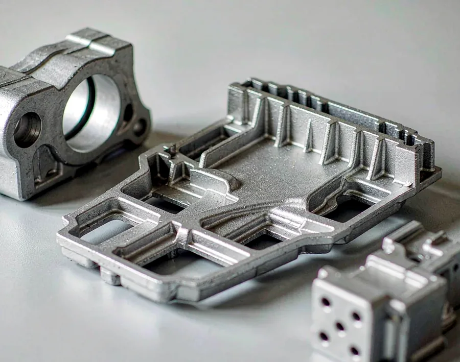 Aluminum die-cast automotive bracket and housing